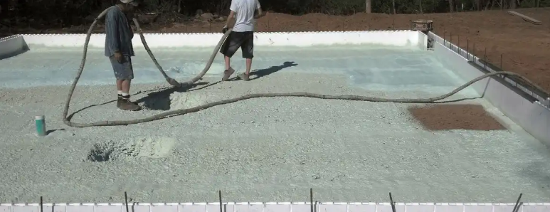 An ICF foundation for garage.