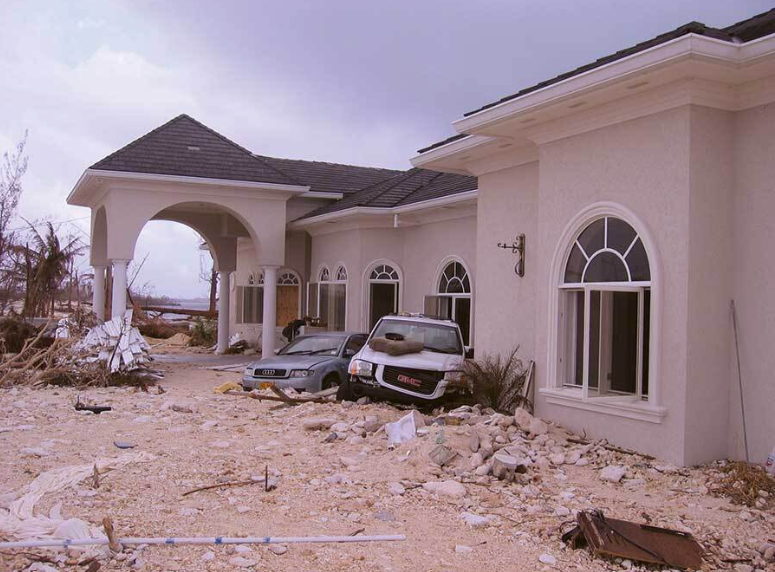 Image showing house destruction due to a bad storm.
