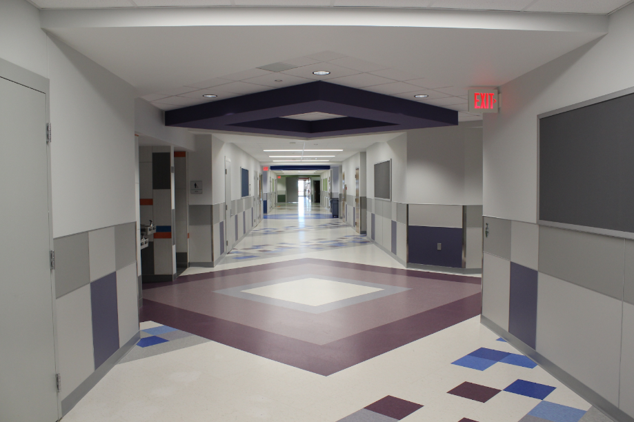 The inside hallways of a ICF school in Nebraska.
