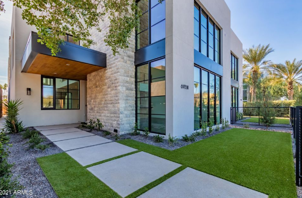 Alt Text: Small two story house ICF built house.